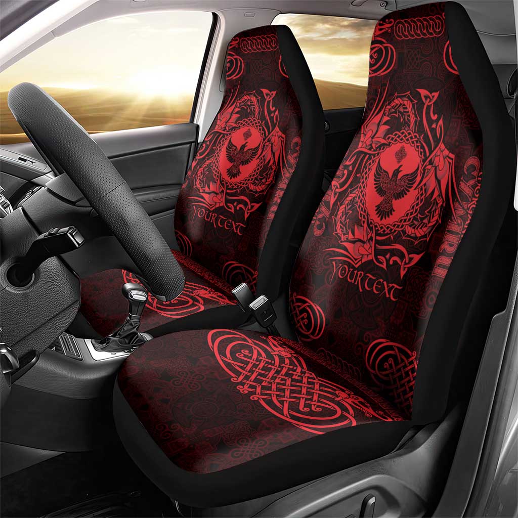 Personalized Glamorgan Morgannwg Car Seat Cover Red Raven Celtic-inspired - Wonder Print Shop