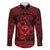 Personalized Glamorgan Morgannwg Family Matching Long Sleeve Bodycon Dress and Hawaiian Shirt Red Raven Celtic-inspired - Wonder Print Shop