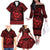 Personalized Glamorgan Morgannwg Family Matching Off The Shoulder Long Sleeve Dress and Hawaiian Shirt Red Raven Celtic-inspired - Wonder Print Shop