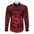 Personalized Glamorgan Morgannwg Family Matching Off The Shoulder Long Sleeve Dress and Hawaiian Shirt Red Raven Celtic-inspired - Wonder Print Shop