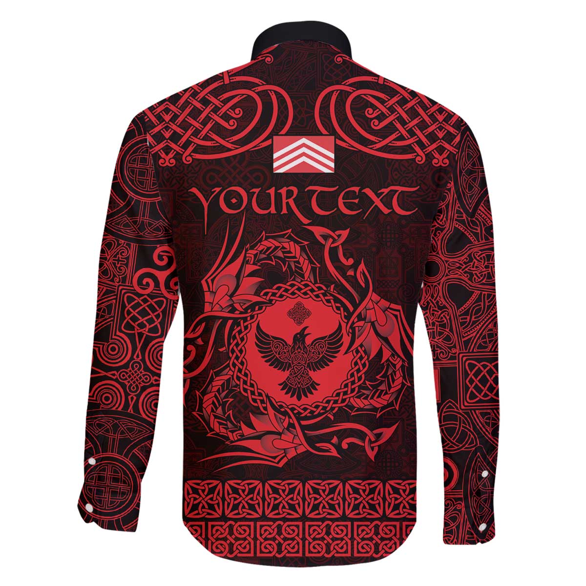 Personalized Glamorgan Morgannwg Family Matching Off The Shoulder Long Sleeve Dress and Hawaiian Shirt Red Raven Celtic-inspired - Wonder Print Shop