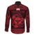 Personalized Glamorgan Morgannwg Family Matching Off The Shoulder Long Sleeve Dress and Hawaiian Shirt Red Raven Celtic-inspired - Wonder Print Shop