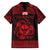 Personalized Glamorgan Morgannwg Family Matching Off Shoulder Maxi Dress and Hawaiian Shirt Red Raven Celtic-inspired - Wonder Print Shop