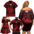 Personalized Glamorgan Morgannwg Family Matching Off Shoulder Short Dress and Hawaiian Shirt Red Raven Celtic-inspired - Wonder Print Shop