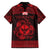 Personalized Glamorgan Morgannwg Family Matching Short Sleeve Bodycon Dress and Hawaiian Shirt Red Raven Celtic-inspired - Wonder Print Shop