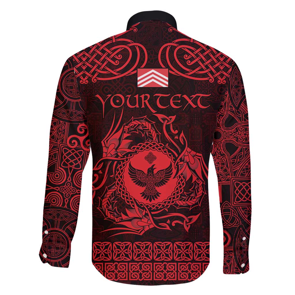 Personalized Glamorgan Morgannwg Family Matching Short Sleeve Bodycon Dress and Hawaiian Shirt Red Raven Celtic-inspired - Wonder Print Shop