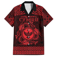 Personalized Glamorgan Morgannwg Family Matching Tank Maxi Dress and Hawaiian Shirt Red Raven Celtic-inspired - Wonder Print Shop