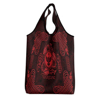 Personalized Glamorgan Morgannwg Grocery Bag Red Raven Celtic-inspired - Wonder Print Shop
