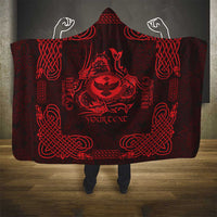 Personalized Glamorgan Morgannwg Hooded Blanket Red Raven Celtic-inspired - Wonder Print Shop