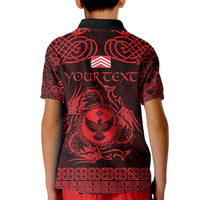 Personalized Glamorgan Morgannwg Kid Polo Shirt Red Raven Celtic-inspired - Wonder Print Shop
