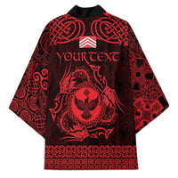 Personalized Glamorgan Morgannwg Kimono Red Raven Celtic-inspired - Wonder Print Shop