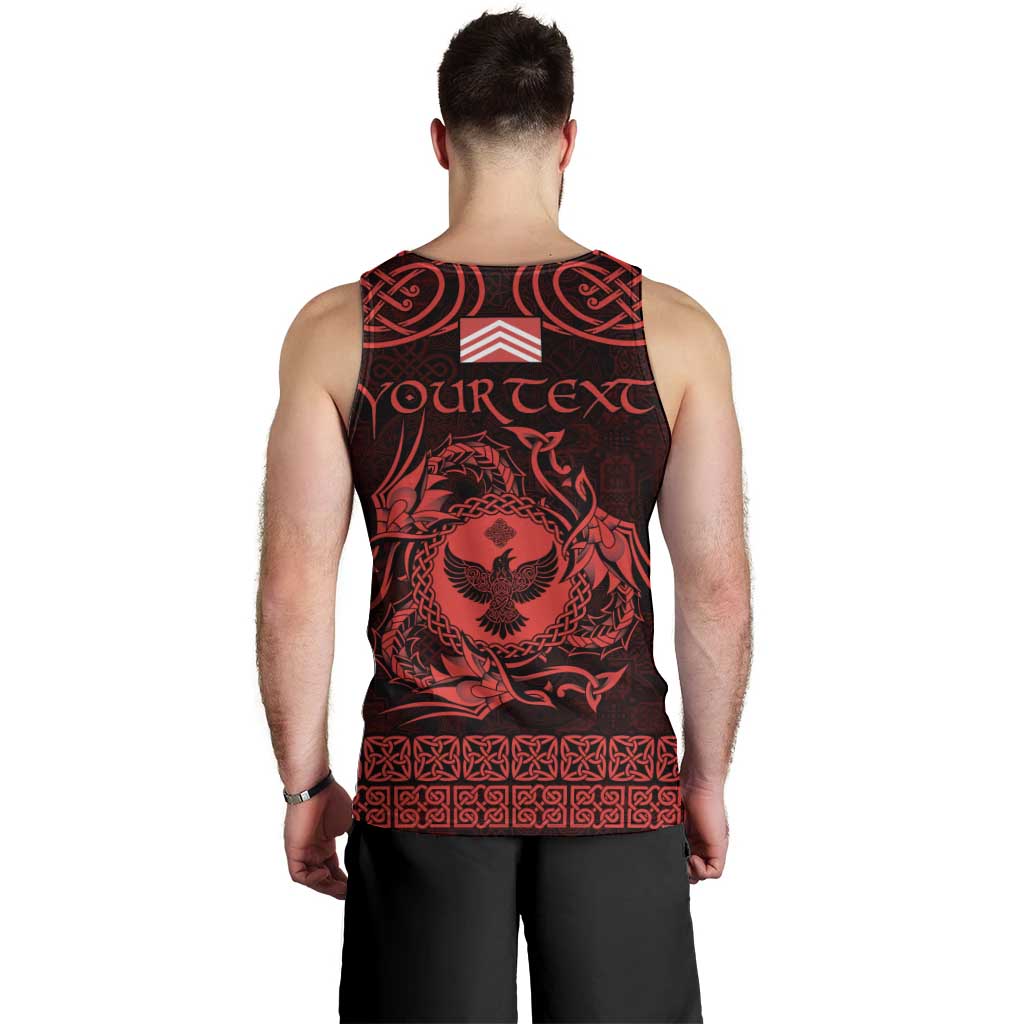 Personalized Glamorgan Morgannwg Men Tank Top Red Raven Celtic-inspired - Wonder Print Shop
