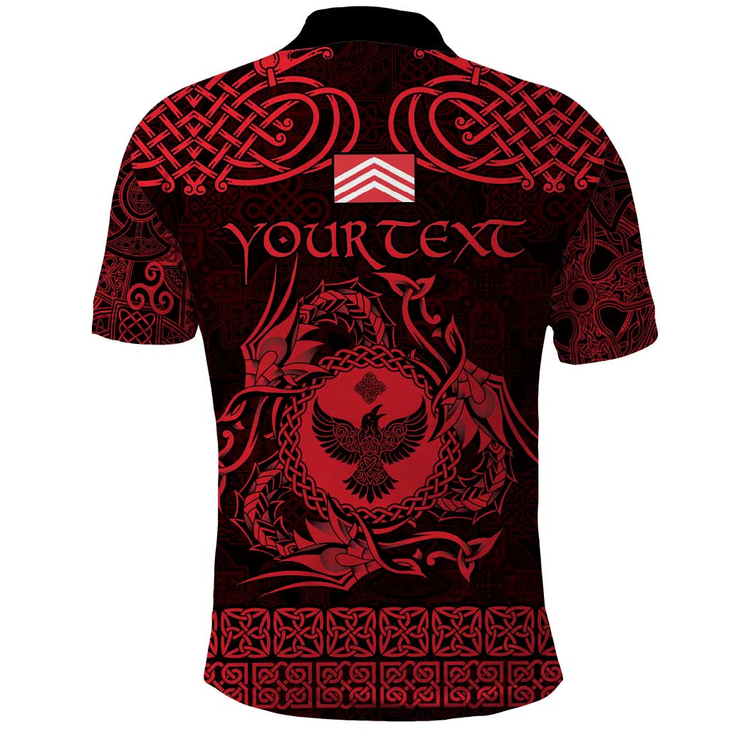 Personalized Glamorgan Morgannwg Polo Shirt Red Raven Celtic-inspired - Wonder Print Shop