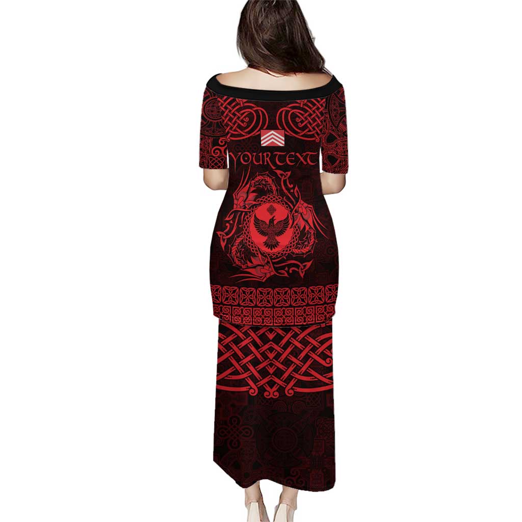 Personalized Glamorgan Morgannwg Puletasi Red Raven Celtic-inspired - Wonder Print Shop