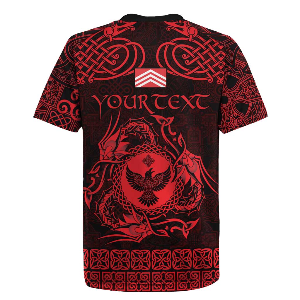 Personalized Glamorgan Morgannwg Rugby Jersey Red Raven Celtic-inspired - Wonder Print Shop