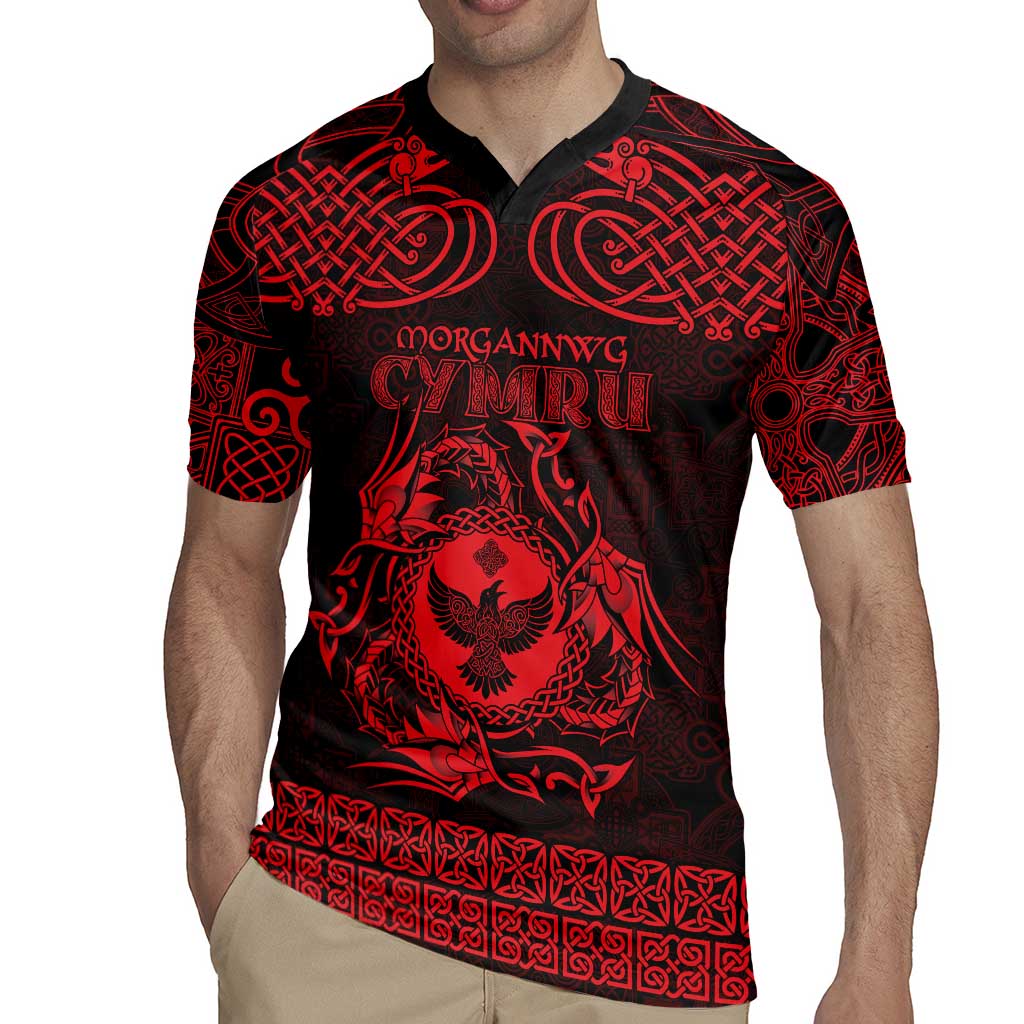 Personalized Glamorgan Morgannwg Rugby Jersey Red Raven Celtic-inspired - Wonder Print Shop
