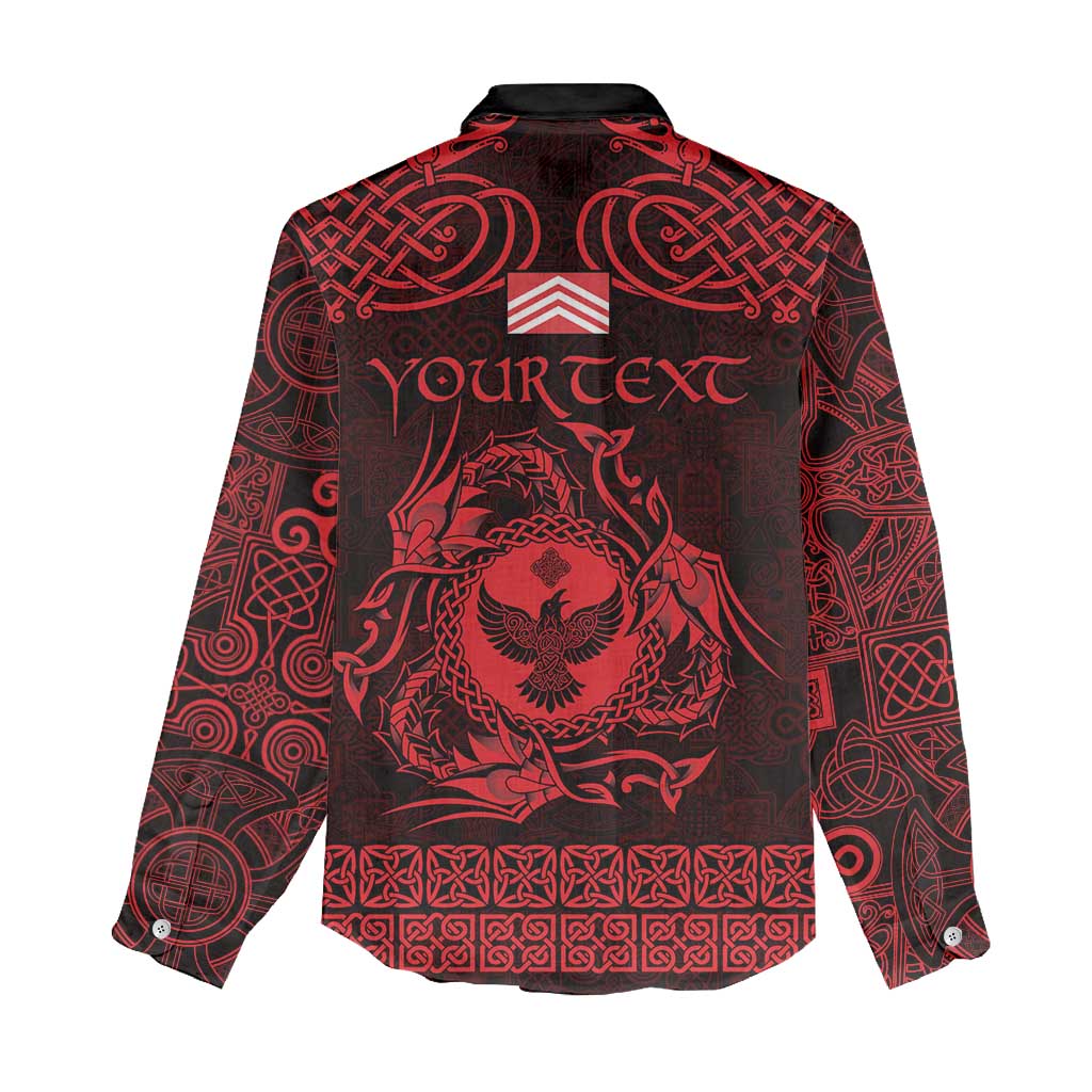 Personalized Glamorgan Morgannwg Women Casual Shirt Red Raven Celtic-inspired - Wonder Print Shop