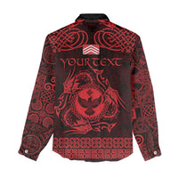 Personalized Glamorgan Morgannwg Women Casual Shirt Red Raven Celtic-inspired - Wonder Print Shop