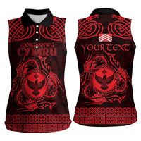 Personalized Glamorgan Morgannwg Women Sleeveless Polo Shirt Red Raven Celtic-inspired - Wonder Print Shop