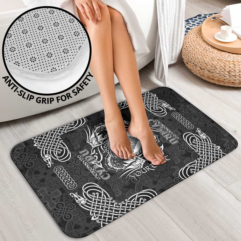 Personalized Merionethshire Meirionnydd Bathroom Set Black Wolf Celtic-inspired - Wonder Print Shop