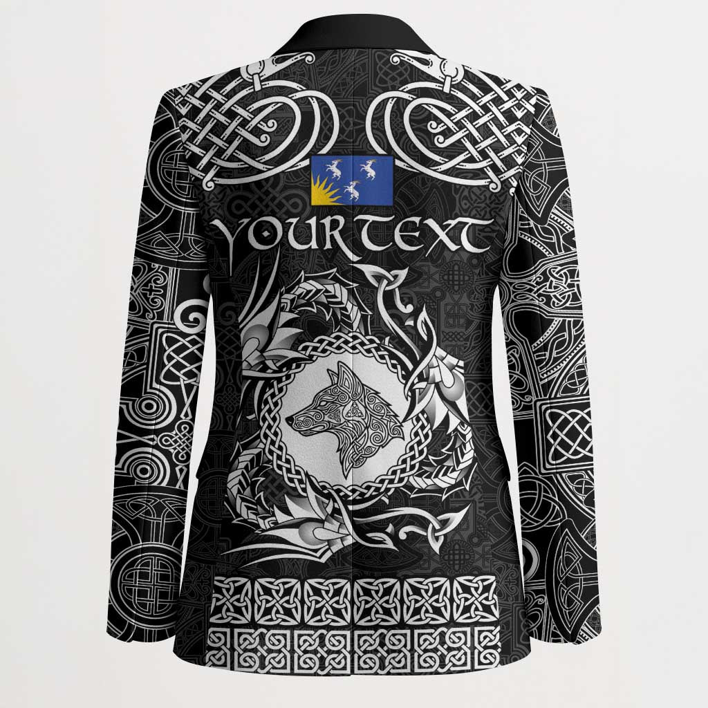 Personalized Merionethshire Meirionnydd Blazer Black Wolf Celtic-inspired - Wonder Print Shop