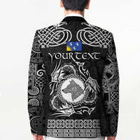Personalized Merionethshire Meirionnydd Blazer Black Wolf Celtic-inspired - Wonder Print Shop