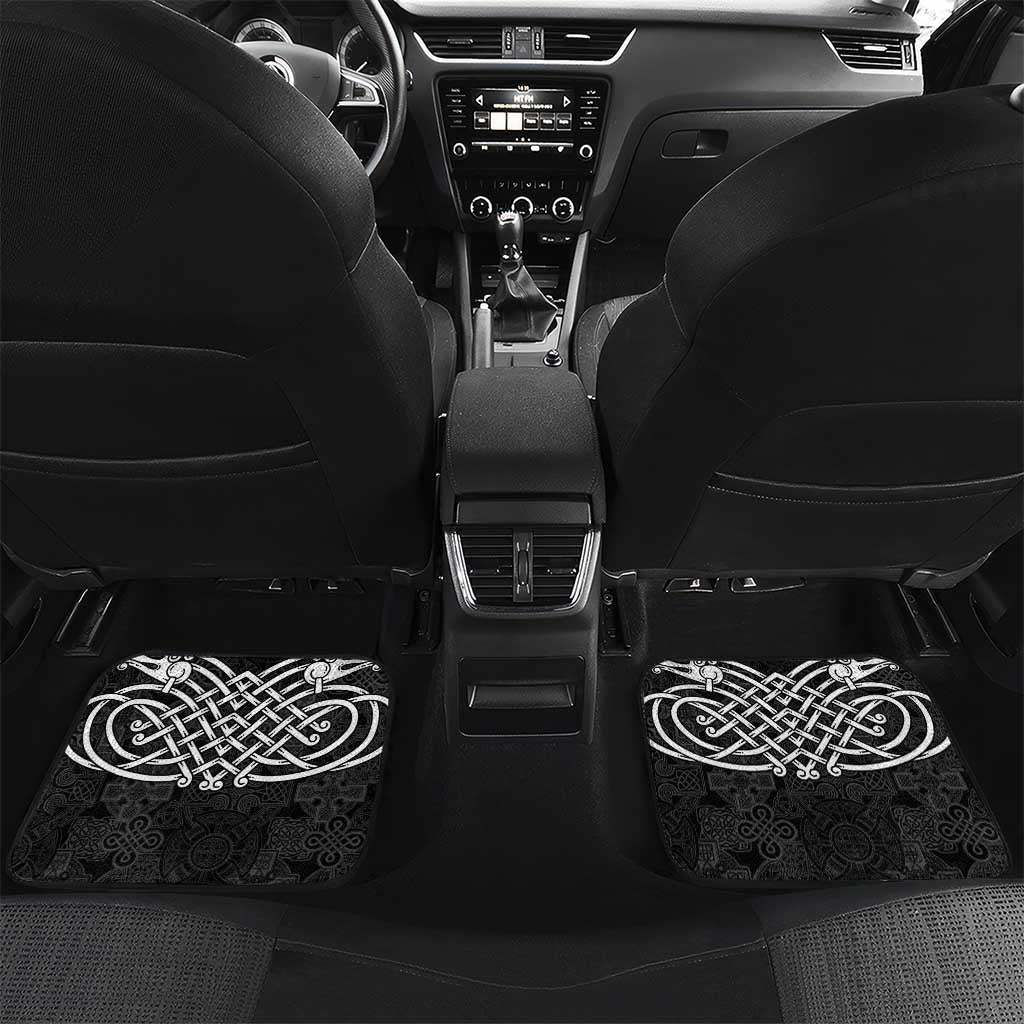 Personalized Merionethshire Meirionnydd Car Mats Black Wolf Celtic-inspired - Wonder Print Shop