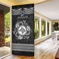 Personalized Merionethshire Meirionnydd Door Cover Black Wolf Celtic-inspired - Wonder Print Shop