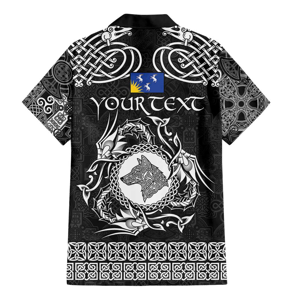 Personalized Merionethshire Meirionnydd Family Matching Mermaid Dress and Hawaiian Shirt Black Wolf Celtic-inspired - Wonder Print Shop