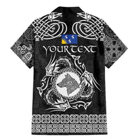 Personalized Merionethshire Meirionnydd Family Matching Mermaid Dress and Hawaiian Shirt Black Wolf Celtic-inspired - Wonder Print Shop