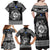 Personalized Merionethshire Meirionnydd Family Matching Off Shoulder Maxi Dress and Hawaiian Shirt Black Wolf Celtic-inspired - Wonder Print Shop
