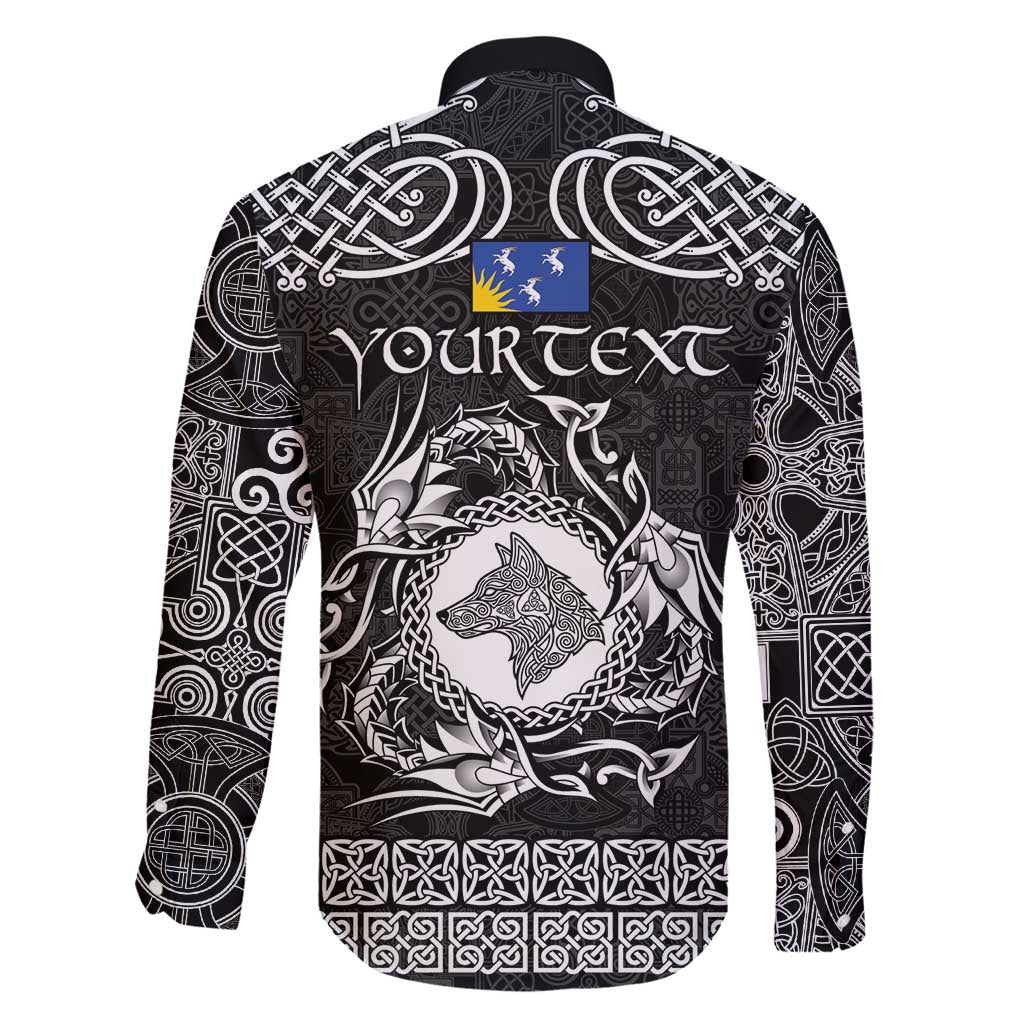 Personalized Merionethshire Meirionnydd Family Matching Puletasi and Hawaiian Shirt Black Wolf Celtic-inspired - Wonder Print Shop