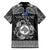 Personalized Merionethshire Meirionnydd Family Matching Short Sleeve Bodycon Dress and Hawaiian Shirt Black Wolf Celtic-inspired - Wonder Print Shop