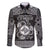 Personalized Merionethshire Meirionnydd Family Matching Short Sleeve Bodycon Dress and Hawaiian Shirt Black Wolf Celtic-inspired - Wonder Print Shop