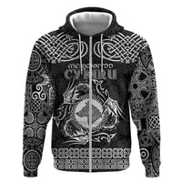 Personalized Merionethshire Meirionnydd Hoodie Black Wolf Celtic-inspired - Wonder Print Shop