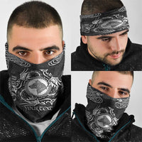 Personalized Merionethshire Meirionnydd Neck Gaiter Black Wolf Celtic-inspired - Wonder Print Shop