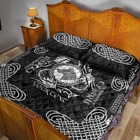 Personalized Merionethshire Meirionnydd Quilt Bed Set Black Wolf Celtic-inspired - Wonder Print Shop