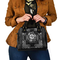 Personalized Merionethshire Meirionnydd Shoulder Handbag Black Wolf Celtic-inspired - Wonder Print Shop