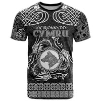 Personalized Merionethshire Meirionnydd T Shirt Black Wolf Celtic-inspired - Wonder Print Shop