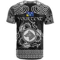 Personalized Merionethshire Meirionnydd T Shirt Black Wolf Celtic-inspired - Wonder Print Shop