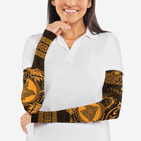 Personalized Merionethshire Meirionnydd Arm Sleeves Gold Wolf Celtic-inspired - Wonder Print Shop