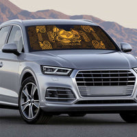 Personalized Merionethshire Meirionnydd Auto Sun Shade Gold Wolf Celtic-inspired - Wonder Print Shop