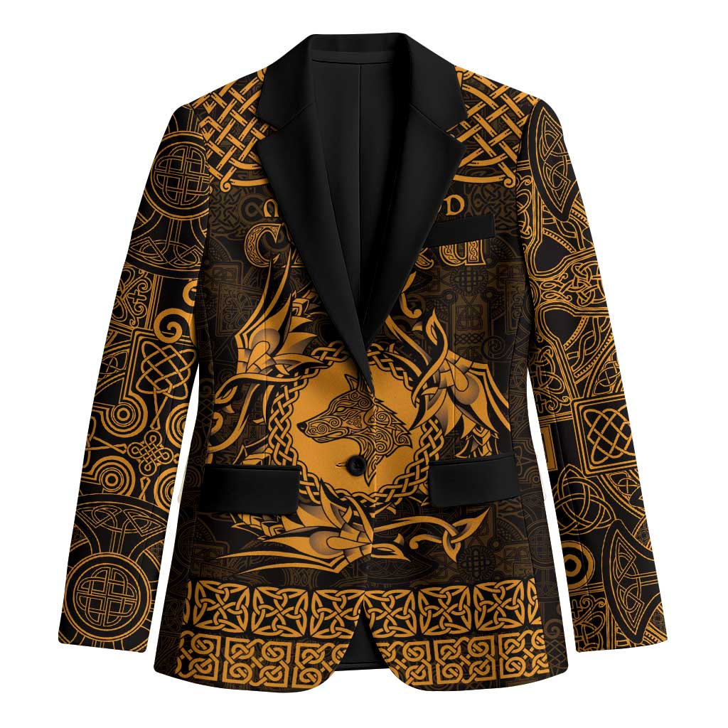 Personalized Merionethshire Meirionnydd Blazer Gold Wolf Celtic-inspired - Wonder Print Shop