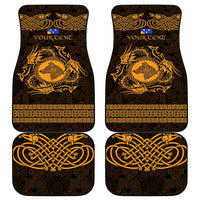 Personalized Merionethshire Meirionnydd Car Mats Gold Wolf Celtic-inspired - Wonder Print Shop