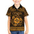 Personalized Merionethshire Meirionnydd Family Matching Short Sleeve Bodycon Dress and Hawaiian Shirt Gold Wolf Celtic-inspired - Wonder Print Shop