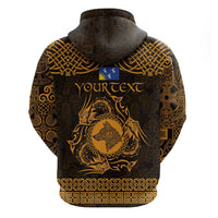 Personalized Merionethshire Meirionnydd Hoodie Gold Wolf Celtic-inspired - Wonder Print Shop