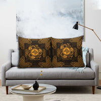 Personalized Merionethshire Meirionnydd Pillow Cover Gold Wolf Celtic-inspired - Wonder Print Shop