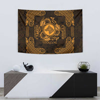 Personalized Merionethshire Meirionnydd Tapestry Gold Wolf Celtic-inspired - Wonder Print Shop