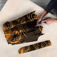 Personalized Merionethshire Meirionnydd Umbrella Gold Wolf Celtic-inspired - Wonder Print Shop
