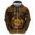 Personalized Merionethshire Meirionnydd Zip Hoodie Gold Wolf Celtic-inspired - Wonder Print Shop